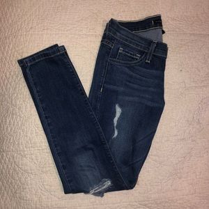 Flying monkey mid-rise distressed jeans